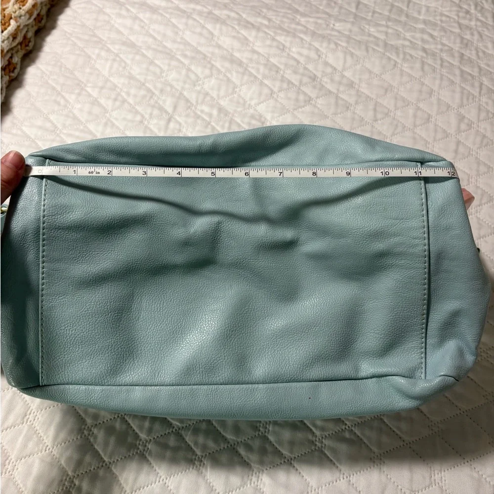 Steve Madden Light Blue/Mint Shoulder Bag Purse with Gold Hardware - Picture 11 of 16